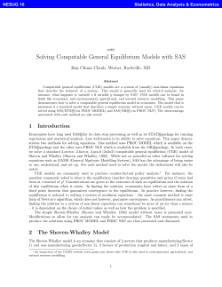 Solving Computable General Equilibrium Models with