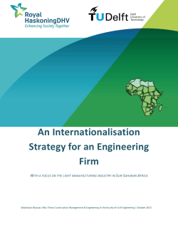 An Internationalisation Strategy for an Engineering Firm