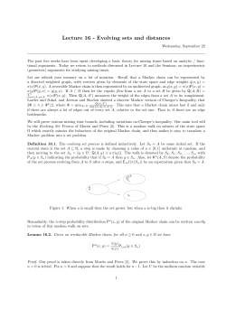 Lecture 16 - Evolving sets and distances