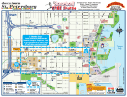 Printable map of Downtown St Petersburg and Baseball Free Shuttle