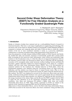 Second Order Shear Deformation Theory (SSDT) for