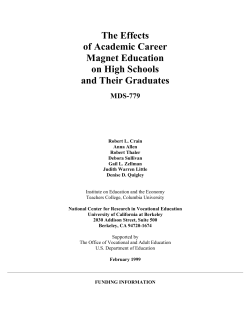 The Effects of Academic Career Magnet Education on High Schools