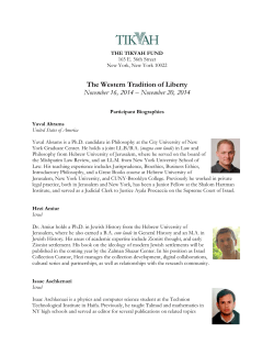 The Western Tradition of Liberty November 16