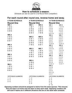 For each round after round one, reverse home and away.