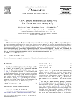 A new general mathematical framework for bioluminescence