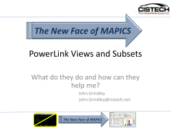 PowerLink Views and Subsets 8-31-10