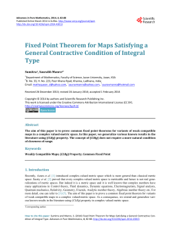 Fixed Point Theorem for Maps Satisfying a General Contractive