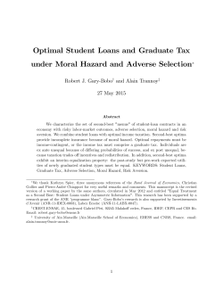 Optimal Student Loans and Graduate Tax under Moral