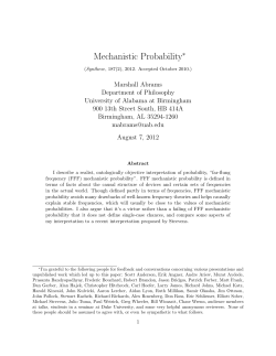 Mechanistic Probability