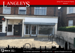 LOCK UP SHOP TO LET (A1 USE)