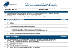 TCMS to Order 34 Guideline 2015 Mapping