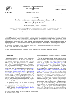 Control of Discrete Time Nonlinear Systems with a Time