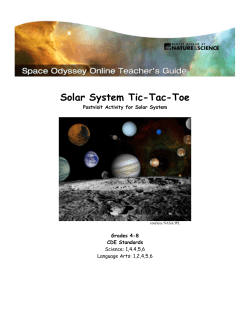 Solar System Tic-Tac-Toe