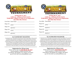 ALL PLAYERS MUST SIGN ROSTER Registration Fee: $50 per