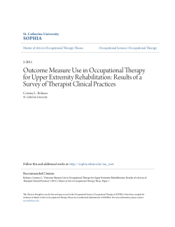 Outcome Measure Use in Occupational Therapy for Upper