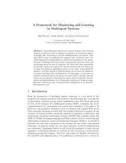 A Framework for Monitoring and Learning in Multiagent Systems
