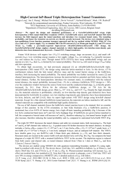 High-Current InP-Based Triple Heterojunction Tunnel