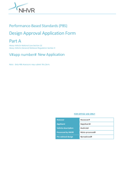 Design Approval Application Form - Part A