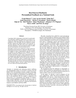 HowNutsAreTheDutch: Personalized Feedback on a National Scale