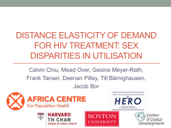 Distance elasticity of demand for HIV treatment: sex