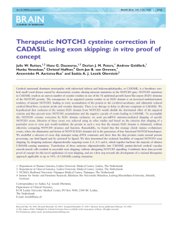 Therapeutic NOTCH3 cysteine correction in CADASIL using exon