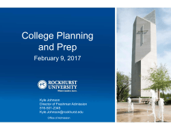 Title goes here - Rockhurst High School