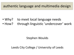 The Practical Study of Language