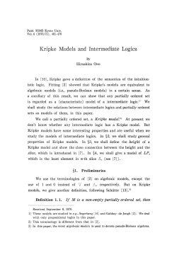 Krlpke Models and Intermediate Logics