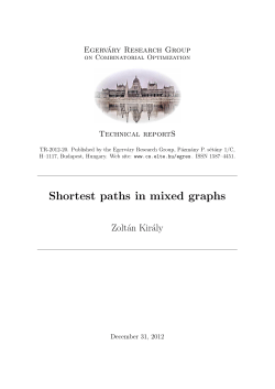 Shortest paths in mixed graphs