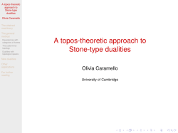 A topos-theoretic approach to Stone-type dualities