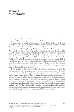 Metric Spaces