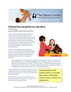 Pretend Play Should Be Fun, Not Work