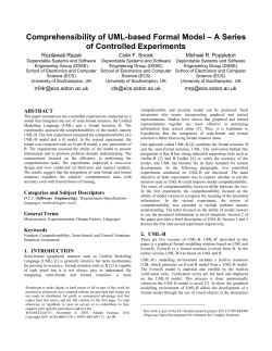 Comprehensibility of UML-based Formal Model &ndash; A