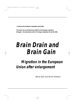 Brain Drain and Brain Gain - Academic Cooperation Association