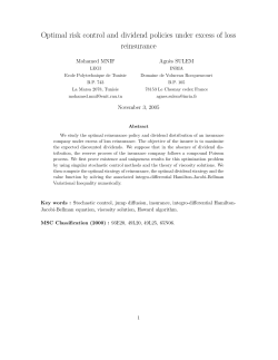 Optimal risk control and dividend policies under excess of loss