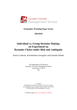 Individual vs. Group Decision Making: an