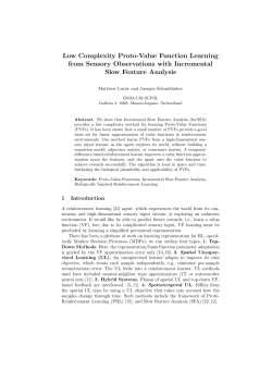 Low Complexity Proto-Value Function Learning from Sensory