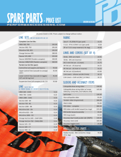 spare parts- price list effective 01/30/2017