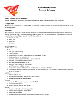 Ability First Coalition Terms of Reference