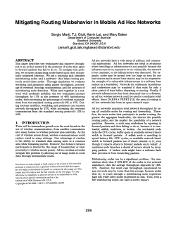 Mitigating Routing Misbehavior in Mobile Ad Hoc Networks