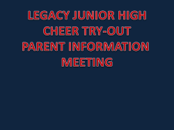 legacy junior high cheer try-out parent