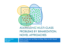 addressing multi-class problems by binarization. novel approaches