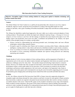 The Global Alliance for Clean Cookstoves is a public
