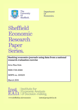 Ranking economics journals using data from a national research