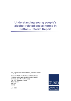 Understanding young people`s alcohol