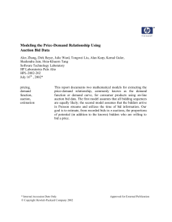 Modeling the Price-Demand Relationship Using Auction Bid Data