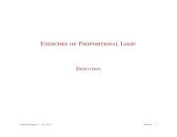 Exercises on Propositional Logic