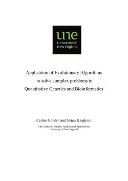Application of Evolutionary Algorithms to solve complex problems in