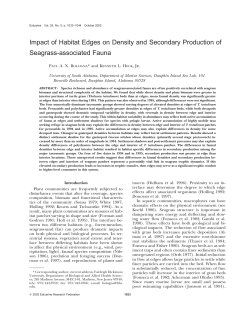 Impact of habitat edges on density and secondary production of