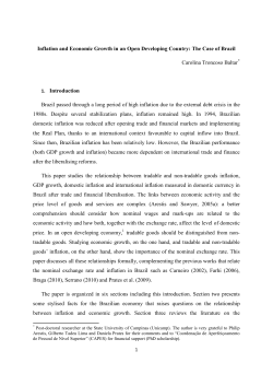 Price Formation in an Open Developing Economy: The Case of Brazil